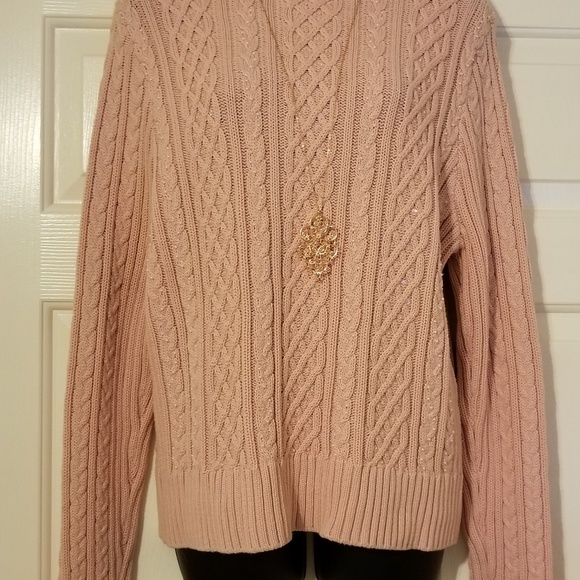Pink sweater embellished with pearls - Picture 2 of 2